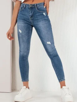 Jeansy Damskie>Dstreet Spodnie damskie jeansowe MOURET niebieskie UY1991