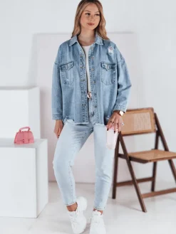 Jeansy Damskie>Dstreet Spodnie damskie jeansowe slim fit z paskiem SLIMLOVE UY2346