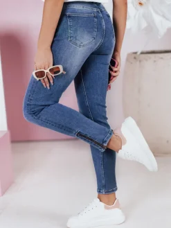 Jeansy Damskie>Dstreet Spodnie damskie jeansowe skinny WERNI granatowe UY2366