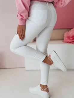 Jeansy Damskie>Dstreet Spodnie damskie jeansowe FURY białe UY2500