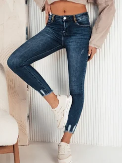 Jeansy Damskie>Dstreet Spodnie damskie jeansowe NULES niebieskie UY1908