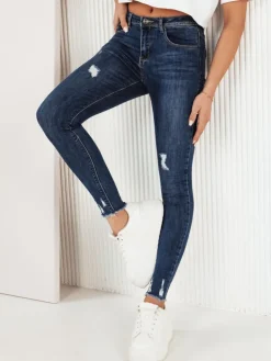 Jeansy Damskie>Dstreet Spodnie damskie jeansowe MOURE niebieskie UY1983