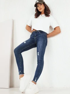 Jeansy Damskie>Dstreet Spodnie damskie jeansowe MOURE niebieskie UY1983