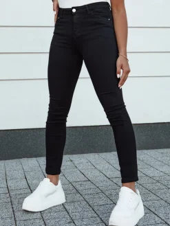 Spodnie Damskie|Jeansy Damskie>Dstreet Spodnie damskie jeansowe slim fit ACORN czarne UY2156