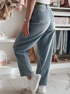 Spodnie Damskie|Jeansy Damskie>Dstreet Spodnie damskie jeansowe baggy WIDELEGS niebieskie UY2472