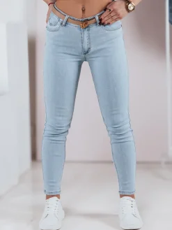 Jeansy Damskie>Dstreet Spodnie damskie jeansowe skinny ELASTICON UY2369