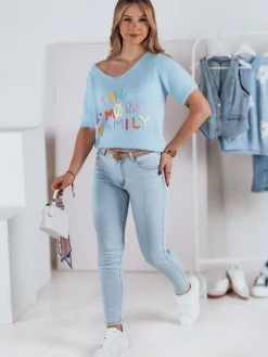 Jeansy Damskie>Dstreet Spodnie damskie jeansowe skinny ELASTICON UY2369