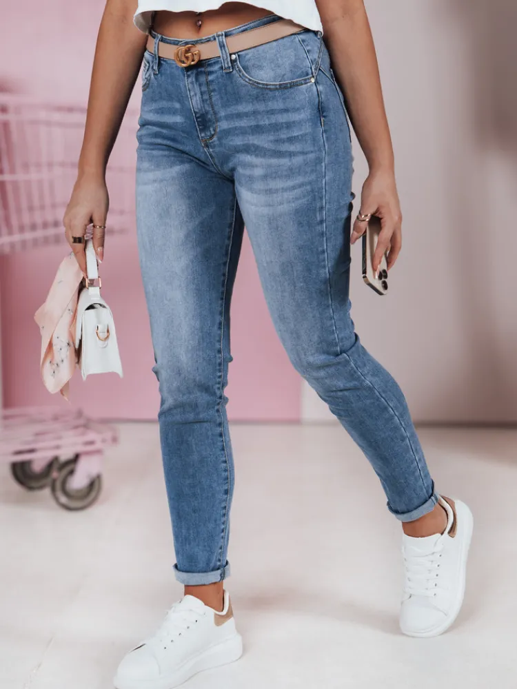 Jeansy Damskie>Dstreet Spodnie damskie jeansowe średni stan BLUEFORM UY2376