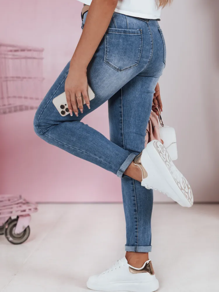 Jeansy Damskie>Dstreet Spodnie damskie jeansowe średni stan BLUEFORM UY2376