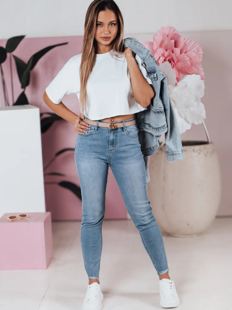 Jeansy Damskie>Dstreet Spodnie damskie jeansowe skinny OLAVI UY2379