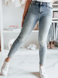 Jeansy Damskie>Dstreet Spodnie damskie jeansowe PEARLYME niebieskie UY2710