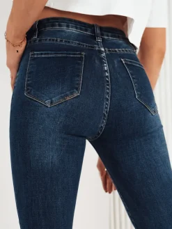 Jeansy Damskie>Dstreet Spodnie damskie jeansowe ROGUE niebieskie UY1960