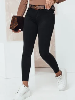 Jeansy Damskie>Dstreet Spodnie damskie jeansowe DENIMMEGA czarne UY2319