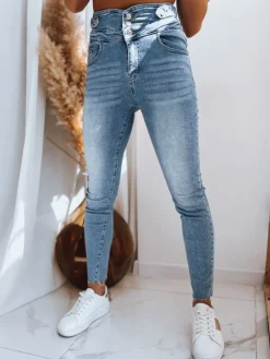Jeansy Damskie>Dstreet Spodnie damskie jeansowe TATI niebieskie UY1443