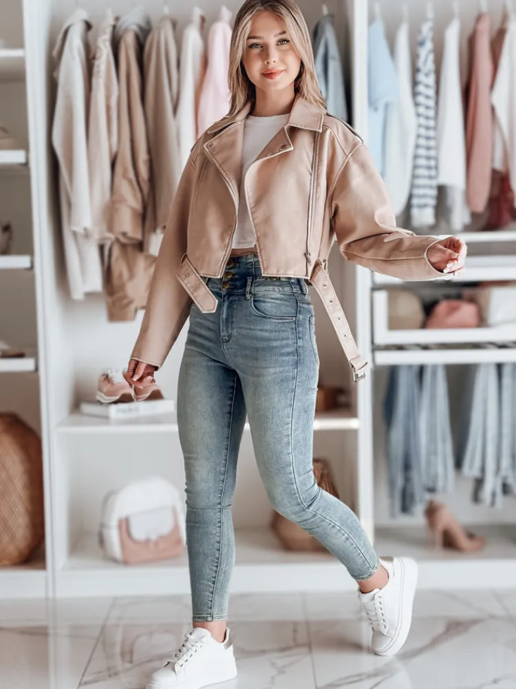 Jeansy Damskie>Dstreet Spodnie damskie jeansowe skinny STOLINE niebieskie UY2479