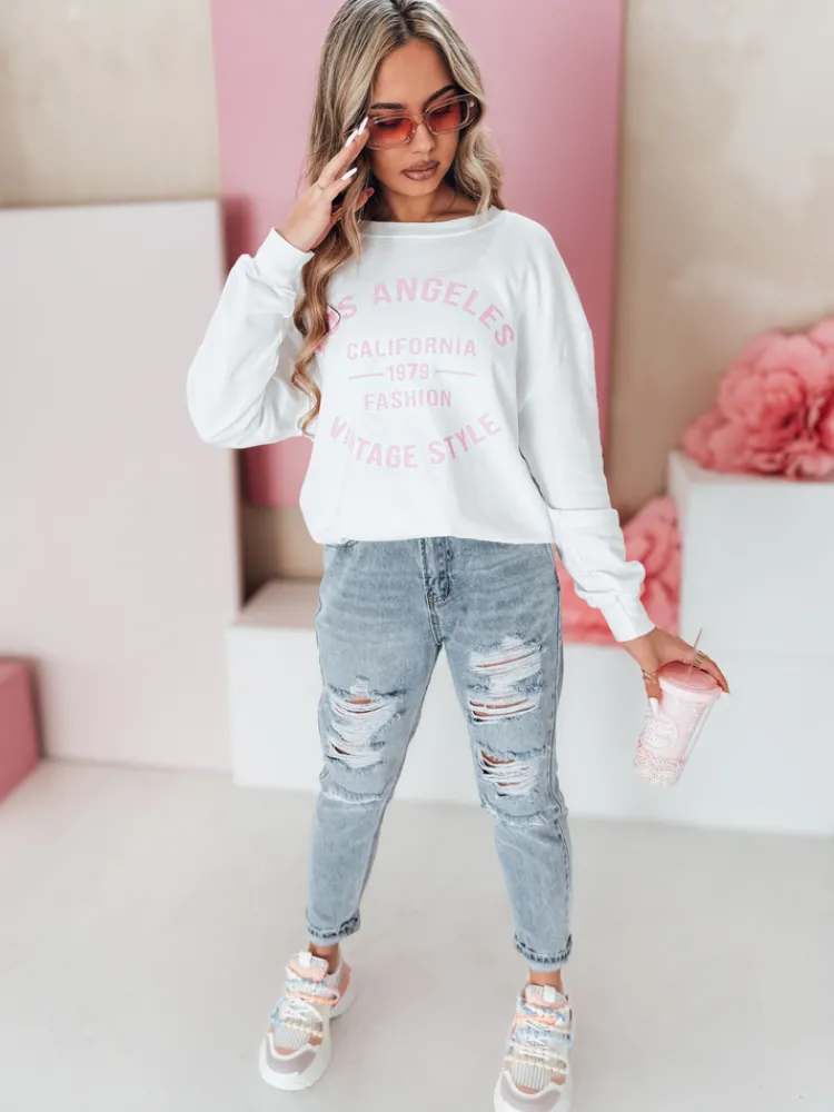 Jeansy Damskie>Dstreet Spodnie damskie jeansowe mom fit z dziurami MOMVIBE niebieskie UY2459