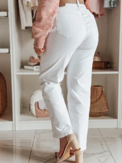 Spodnie Damskie|Jeansy Damskie>Dstreet Spodnie damskie jeansowe wide leg DELUSSIA białe UY2671