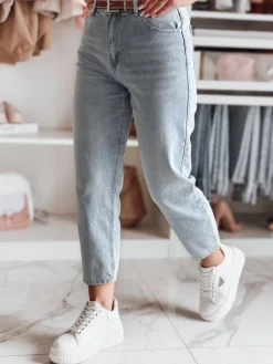 Jeansy Damskie>Dstreet Spodnie damskie jeansowe mom fit AUREZA niebieskie UY2501