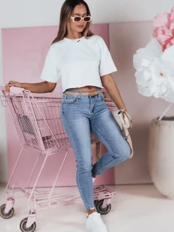 Jeansy Damskie>Dstreet Spodnie damskie jeansowe skinny TRENDIVA UY2384