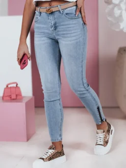 Jeansy Damskie|Spodnie Damskie>Dstreet Spodnie damskie jeansowe skinny średni stan ZIPSTYLE UY2392