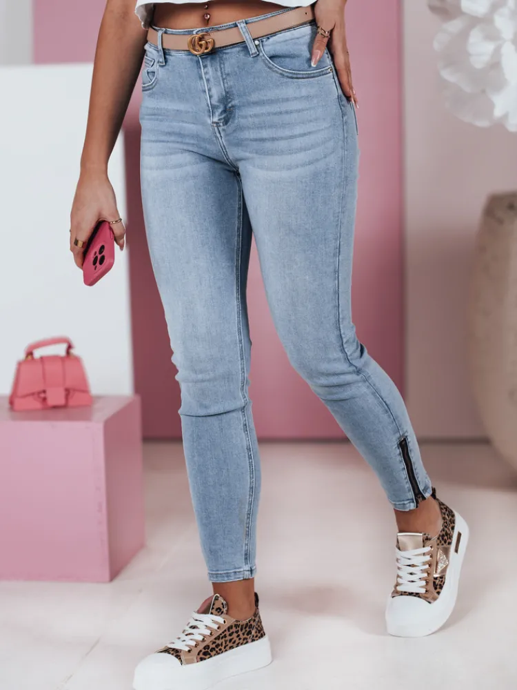 Jeansy Damskie|Spodnie Damskie>Dstreet Spodnie damskie jeansowe skinny średni stan ZIPSTYLE UY2392
