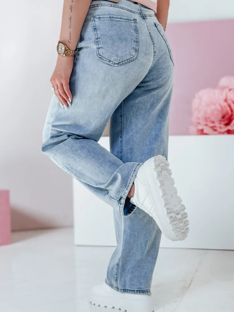 Jeansy Damskie|Spodnie Damskie>Dstreet Spodnie damskie jeansowe baggy VINSELF niebieskie UY2681