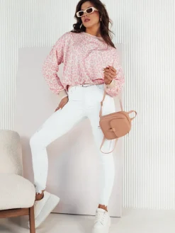 Jeansy Damskie>Dstreet Spodnie damskie jeansowe SURIA białe UY1927