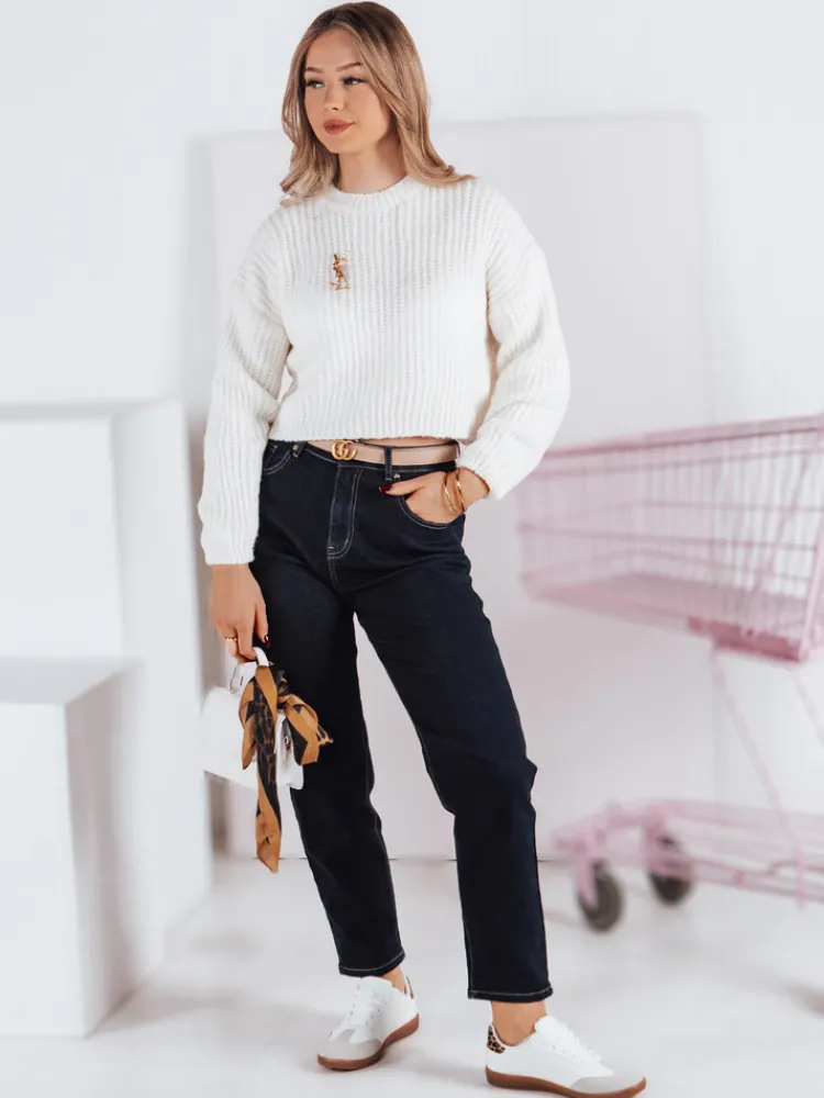 Jeansy Damskie>Dstreet Spodnie damskie jeansowe mom fit STRAIGHTY ciemnogranatowe UY2390