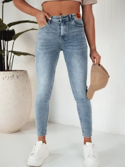 Jeansy Damskie>Dstreet Spodnie damskie jeansowe NIRE niebieskie UY1863