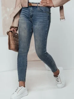 Jeansy Damskie>Dstreet Spodnie damskie jeansowe FIGURISS push up UY2308