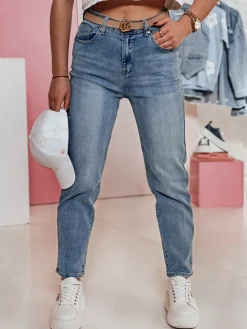 Jeansy Damskie>Dstreet Spodnie damskie jeansowe mom fit COMFYNIT UY2371