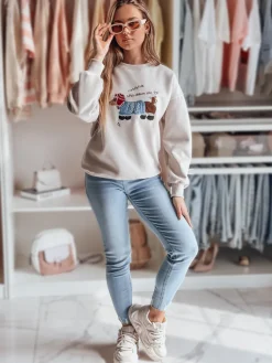 Jeansy Damskie>Dstreet Spodnie damskie jeansowe skinny SKINNIZA niebieskie UY2357