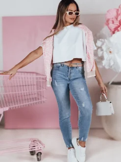 Jeansy Damskie>Dstreet Spodnie damskie jeansowe skinny DITAN UY2383