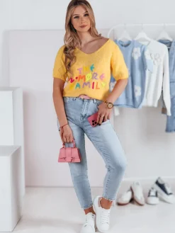 Jeansy Damskie>Dstreet Spodnie damskie jeansowe skinny z paskiem BLUEFLAIR UY2347