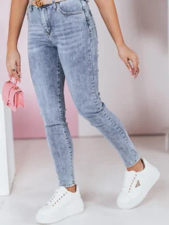 Jeansy Damskie>Dstreet Spodnie damskie jeansowe skinny SKINLINE UY2388