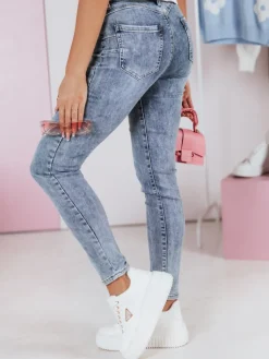Jeansy Damskie>Dstreet Spodnie damskie jeansowe skinny SKINLINE UY2388