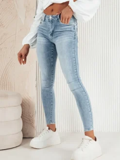 Jeansy Damskie>Dstreet Spodnie damskie jeansowe MUNILLA niebieskie UY1902