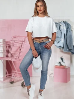 Jeansy Damskie>Dstreet Spodnie damskie jeansowe damskie skinny DENZEL UY2378