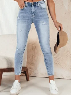 Jeansy Damskie>Dstreet Spodnie damskie jeansowe ZURIAN niebieskie UY1915