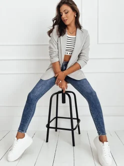 Jeansy Damskie>Dstreet Spodnie damskie jeansowe NAVY niebieskie UY1841