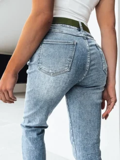 Jeansy Damskie>Dstreet Spodnie damskie jeansowe DAYOS niebieskie UY2110