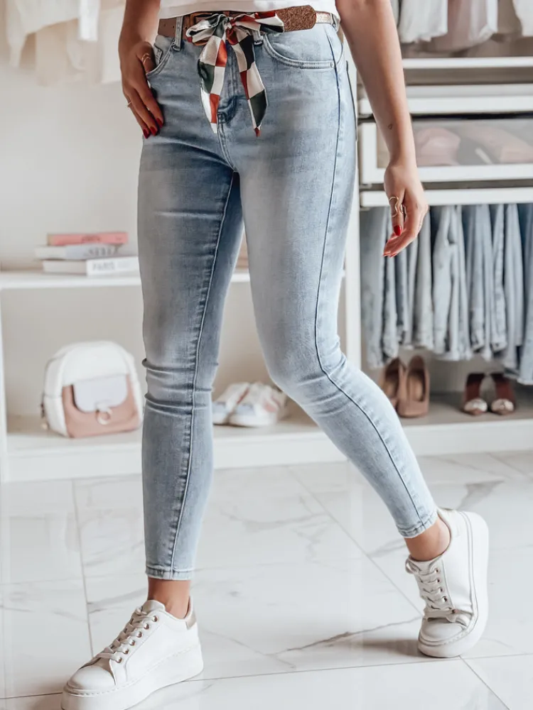 Jeansy Damskie>Dstreet Spodnie damskie jeansowe MISSBELT niebieskie UY2707