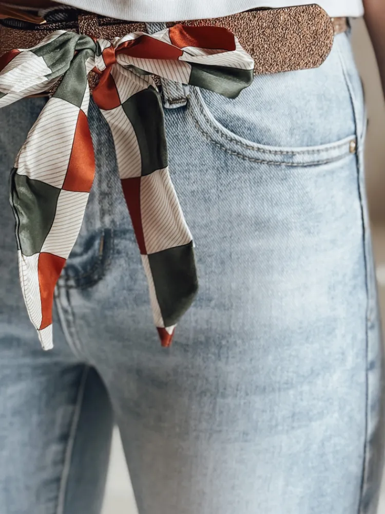 Jeansy Damskie>Dstreet Spodnie damskie jeansowe MISSBELT niebieskie UY2707