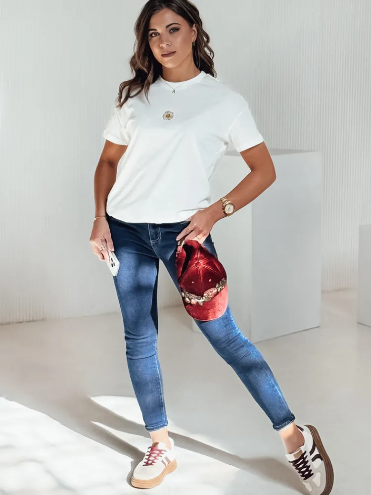 Jeansy Damskie>Dstreet Spodnie damskie MODILINI jeansowe ciemnoniebieskie UY2239