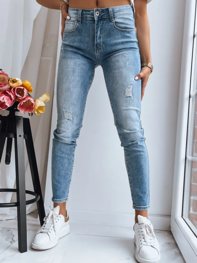 Jeansy Damskie>Dstreet Spodnie damskie MOVE ON niebieskie UY1392