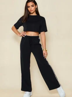 Spodnie Damskie>Dstreet Spodnie damskie one size VIBEBEX dresowe czarne UY2291