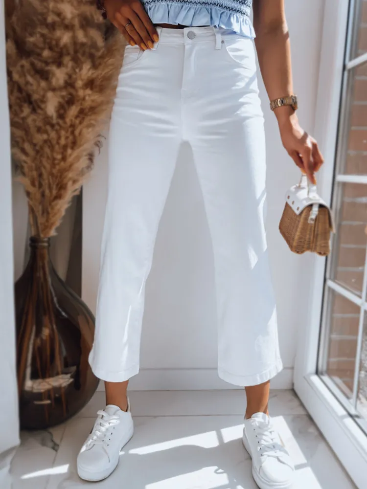 Jeansy Damskie|Spodnie Damskie>Dstreet Spodnie damskie RETIS białe UY1478