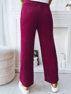 Spodnie Damskie>Dstreet Spodnie damskie SHERRY czerwone UY1770