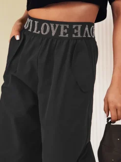 Spodnie Damskie>Dstreet Spodnie damskie SORLIN czarne UY2016