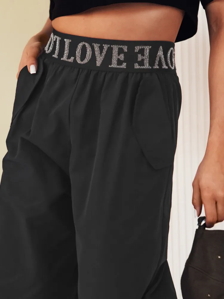 Spodnie Damskie>Dstreet Spodnie damskie SORLIN czarne UY2016